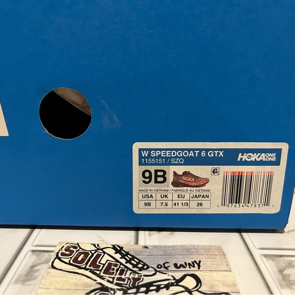 New Hoka One Speedgoat 6 GTX Gore-Tex Brown Coral Hiking Trail Shoes Womens Size - Picture 15 of 16